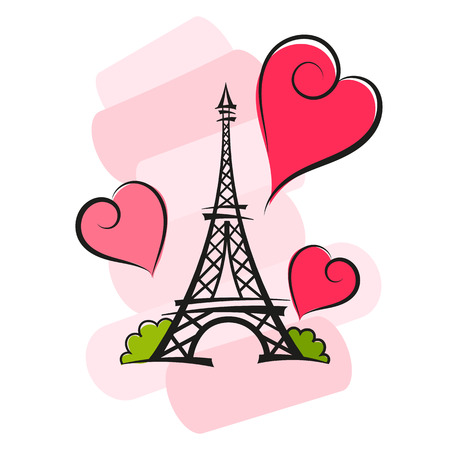 Paris vector illustrationのイラスト素材