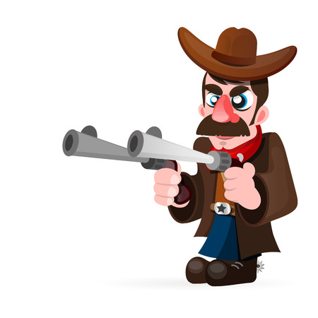 Cool cowboy. Vector illustration.のイラスト素材
