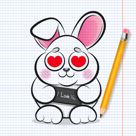 Bunny illustration vector for print design other uses.のイラスト素材