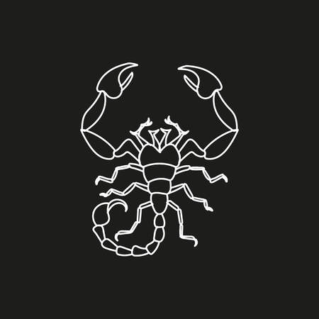 Scorpion vector. Astrological icon.のイラスト素材