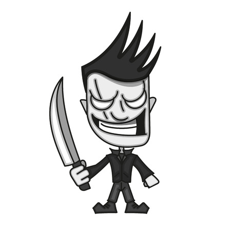 Vector of young man schoolboy, rapper. hooligan standingのイラスト素材