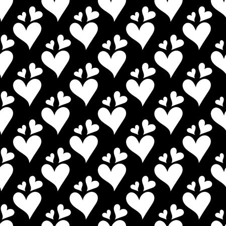 Valentine seamless hearts romantic pattern vector illustration.