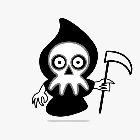 Halloween Death sign isolated on white. Vector illustrationのイラスト素材