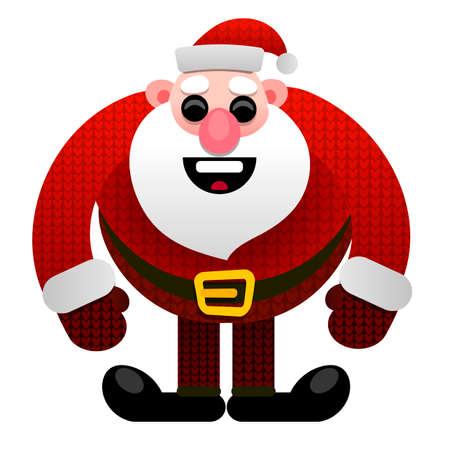 Christmas Greeting Card with Christmas Santa Claus. Vector illustration.のイラスト素材