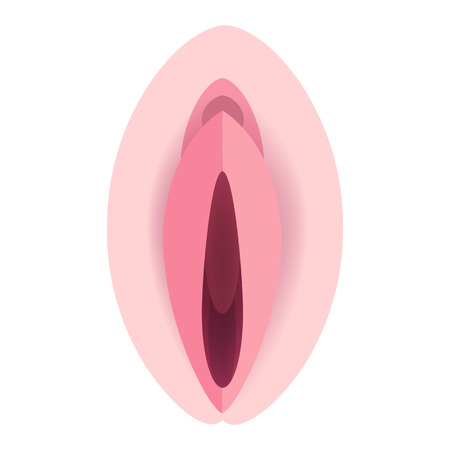 Vagina Badge. Vector Illustration On White Background For Your Projectのイラスト素材