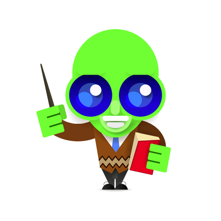 alien teacher vector illustration on white background for your designのイラスト素材