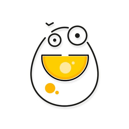 Vector logo for home business with products from chicken meat and eggs. Poultry Farm illustration.のイラスト素材