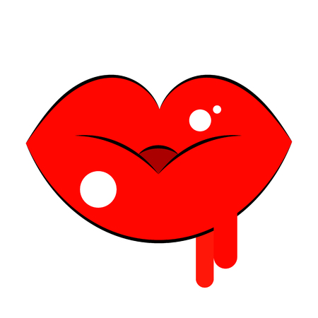Women lips illustration for t-shirt, flyers , web graphics.のイラスト素材
