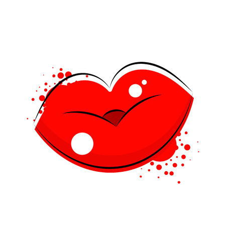 Women lips illustration for t-shirt, flyers , web graphics.のイラスト素材
