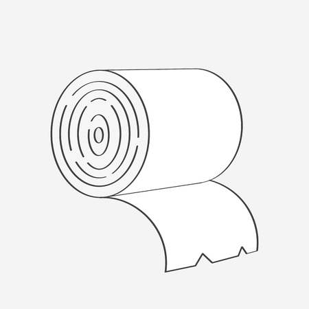 Toilet Paper Vector Illustration For T-shirt , Labels ,flyers And Design.のイラスト素材