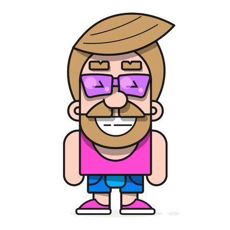 Buyer with money in hand , wants to buy goods vector character Ready For Your Design, Greeting Card, Bannerのイラスト素材
