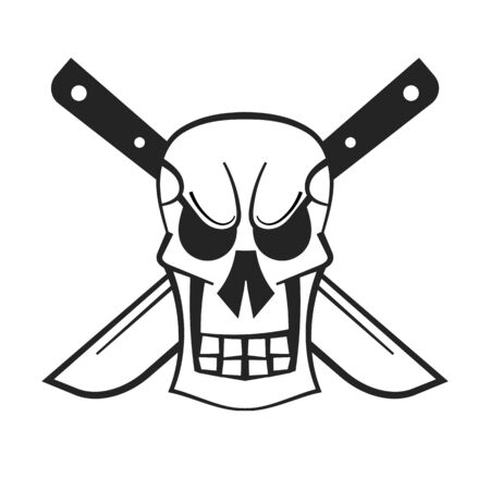 Evil Skull . Hand Drawn Vector Illustration For Your Design And Needsのイラスト素材