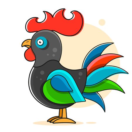 Rooster vector illustration on white background for your needsのイラスト素材