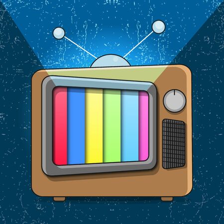 Old Tv. Vector Illustration Of A Good Old Retro Tv Without Remote Control.のイラスト素材