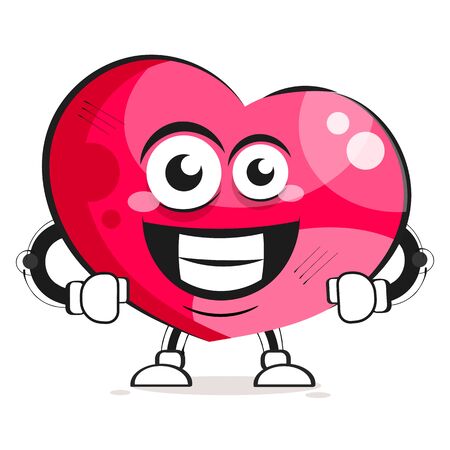 Red Valentine Heart On A White Background Suitable For Greeting Card, Poster Or T-shirt Printing.のイラスト素材