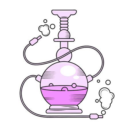 Hookah Vector Illustration Suitable For Greeting Card, Poster Or T-shirt Printing.のイラスト素材
