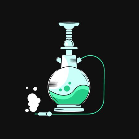 Hookah Vector Illustration Suitable For Greeting Card, Poster Or T-shirt Printing.