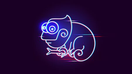 Neon Chameleon Abstract Background For Brochure, Banner, Websiteのイラスト素材