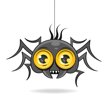 Funny Spider Cartoon For You Design Decorative Illustration For Poster, Emblemのイラスト素材