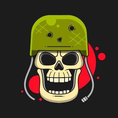 Military Skull Emblem, Rider And Insignia, Icon And Tattooのイラスト素材