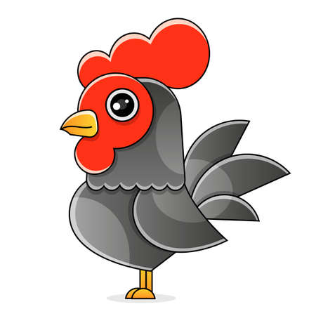 Barcelos portuguese rooster. Symbol of Portugal. Vector flatのイラスト素材