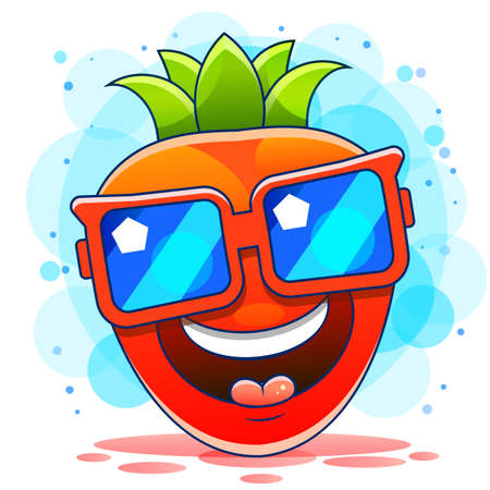 Vector watercolor hand drawn strawberry. stock illustration on a white background. For design, decoration,のイラスト素材