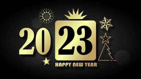 Happy chinese new year 2023 rabbit zodiac sign, flower and asian elements with gold paper cut style...