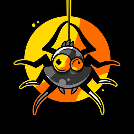 Spider icon illustration isolated vector sign symbolのイラスト素材