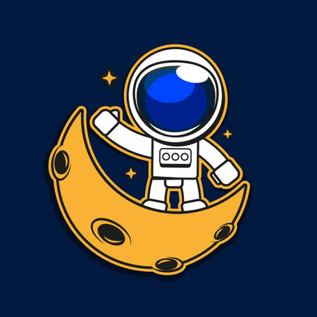 astronaut climb out from the hole of space.Vectorのイラスト素材
