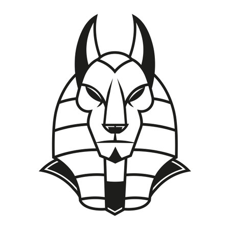 Anubis modern sophisticated logo design. Professional anubis logoのイラスト素材