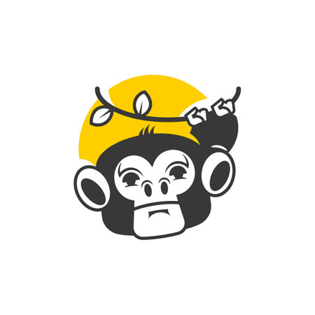 Monkey vector flat icon. Isolated monkey emoji illustrationのイラスト素材