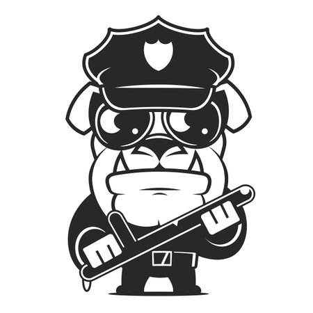 Indian police officer vector illustration. Indian policemanのイラスト素材