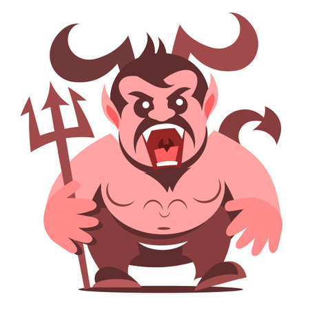 A mythical faun whistling a tune with a pan-flute. Hand drawn vector illustration.のイラスト素材