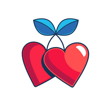 Heart Logo design vector template. St. Valentine day of love symbol. Cardiology Medical Health care Logotype concept icon.のイラスト素材