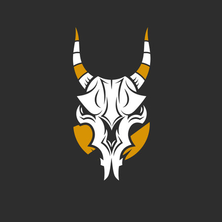 Goat wordmark design vector. goat head logoのイラスト素材