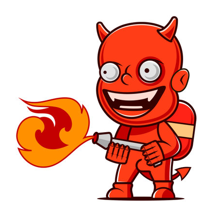 Torch used for precision heating in culinary applications and other crafts during a bright, clear dayのイラスト素材