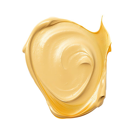 Abstract Paint brush strokes gold color oil acrylic impasto texture, painting isolated background transparent png. Generative AI.の素材