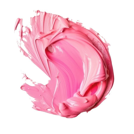 Abstract brush stroke pastel blue and pink oil acrylic paint stain impasto texture, painting isolated background transparent png. Generative AI.の素材
