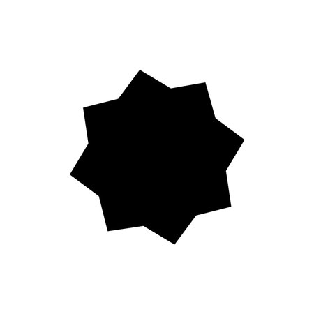 Badge vector black starburst icon illustration. Awards Achieve sign and symbol.
