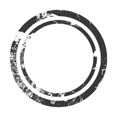 Vector Grunge circle Stamp. Distress grain surface dust and rough background concept. Overlay texture stamps with banners, logos, icon, label and badges.のイラスト素材
