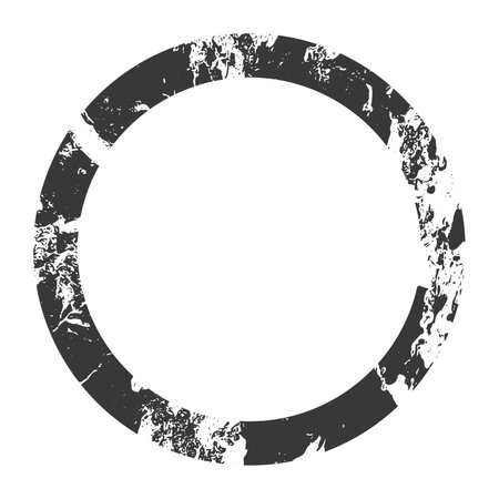 Vector Grunge circle Stamp. Distress grain surface dust and rough background concept. Overlay texture stamps with banners, logos, icon, label and badges.のイラスト素材
