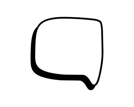 Blank speech bubble offers room for dialogue, inquiries, or remarks, fostering open communication and self expressionのイラスト素材