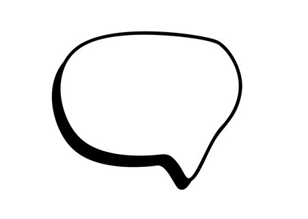 Blank speech bubble offers room for dialogue, inquiries, or remarks, fostering open communication and self expressionのイラスト素材