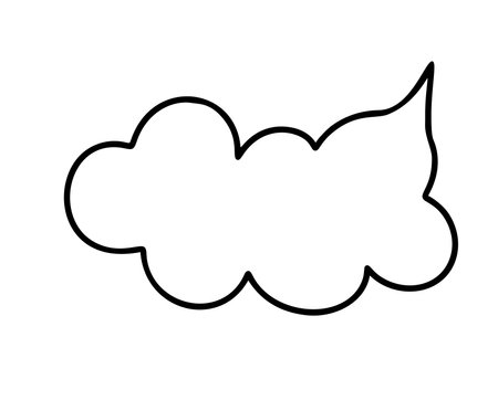 Speech blank cloud bubble vector ideal for creating dialogue, questions, or exclamations in comics, social media, or educational materialsのイラスト素材