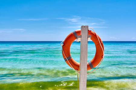 Orange Life preserverの写真素材