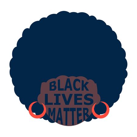 illustration of a black person. black lives matter emblem. poster with black women. Modern abstract designのイラスト素材