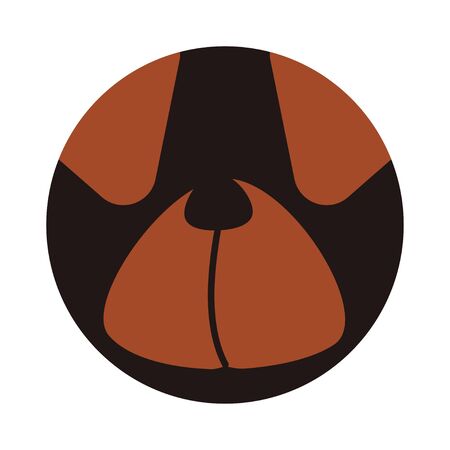 abstract dog illustration. funny pet icon. dog muzzle, head, face. Modern design for packaging, paper, fabric. print for clothesのイラスト素材