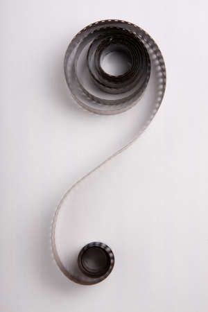 35mm film rolls on white backgroundの写真素材