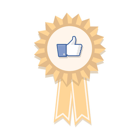 ThumbsUp Like badgeのイラスト素材