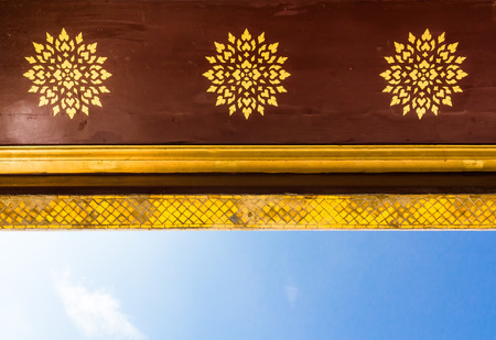 Traditional Ancient Thai style Gold painting art Pattern